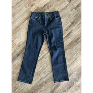 Ralph Lauren women’s classic dark wash straight leg jeans size 6P​